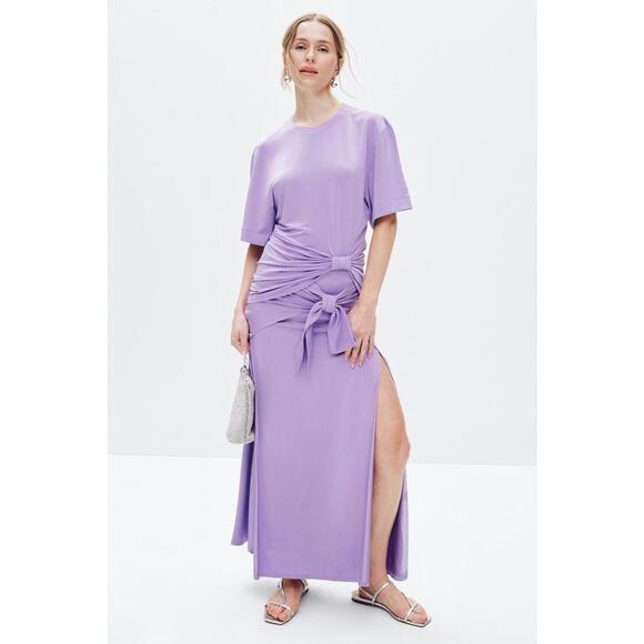 Rabanne Purple Jupe Slip Skirt Size 38 open seam/ and small stain